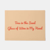 Toes in de zand Doormat Deurmat (Voorkant)