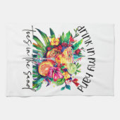 Toes in the Sand, Drink in My Hand, Tropical Drink Theedoek (Horizontaal)