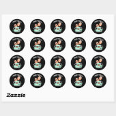 Toes-terly Grappige Teen Pun Donker BG Ronde Sticker (Vel)