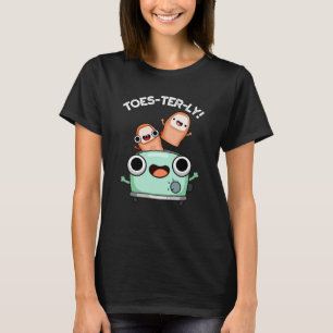 Toes-terly Grappige Teen Pun Donker BG T-shirt