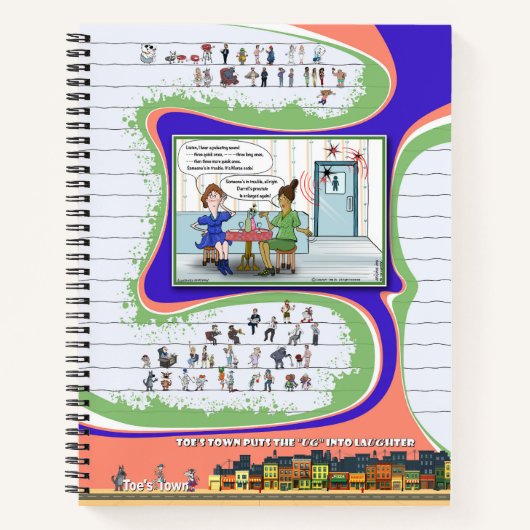 Toe's Town Comic | Spiraal Notebook Notitieboek (Voorkant)