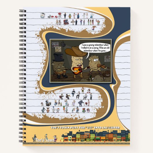 Toe's Town Comic | Spiraal Notebook Notitieboek (Voorkant)