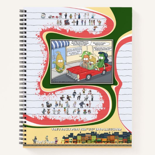 Toe's Town Comic | Spiraal Notebook Notitieboek (Voorkant)
