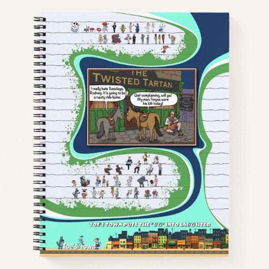 Toe's Town Comic | Spiraalschrift Notitieboek (Voorkant)