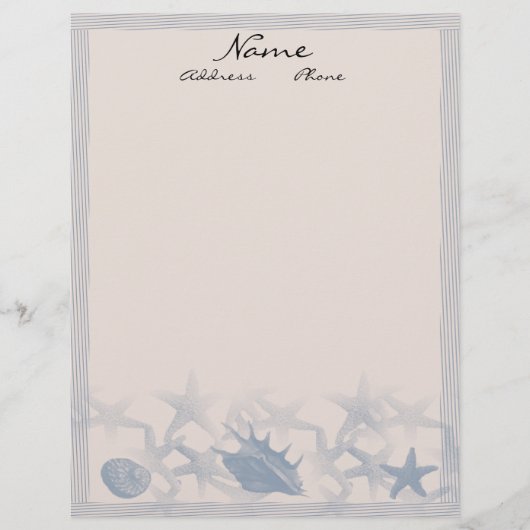 Toeslagen van het Zee Letterhead Briefhoofd (Voorkant)