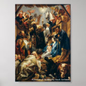 Toeslaging van de Magi door Jordaens Poster (Voorkant)