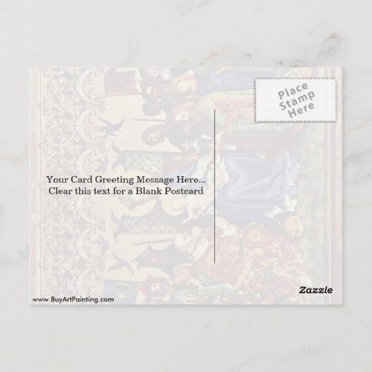 Toeslaging van de Magi door Stefan Lochner Briefkaart (Achterkant)