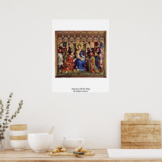 Toeslaging van de Magi door Stefan Lochner Poster (Keuken)