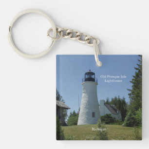 Toeslagketen van de oude Presque Isle Lighthouse Sleutelhanger