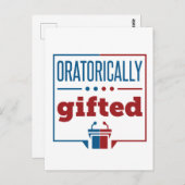 Toespraak en debat Oratorisch geschilderd Briefkaart (Voorkant / Achterkant)