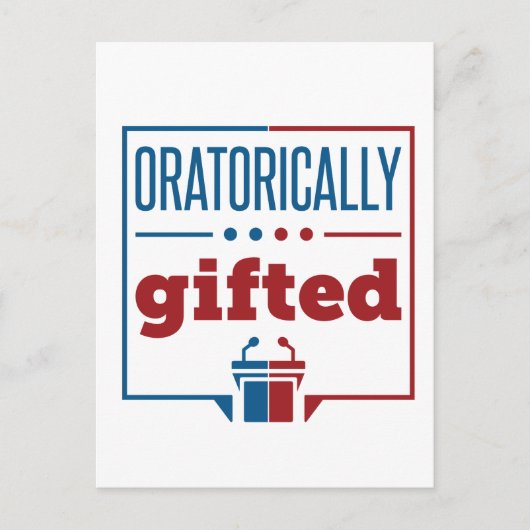 Toespraak en debat Oratorisch geschilderd Briefkaart (Voorkant)