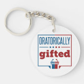 Toespraak en debat Oratorisch geschilderd Sleutelhanger (Voorkant)