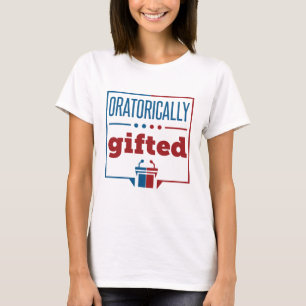 Toespraak en debat Oratorisch geschilderd T-shirt