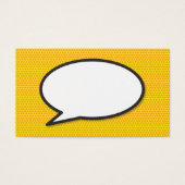 Toespraak en denk na over bubbels in het stripboek visitekaartjes (Voorkant)