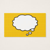 Toespraak en denk na over bubbels in het stripboek visitekaartjes (Achterkant)