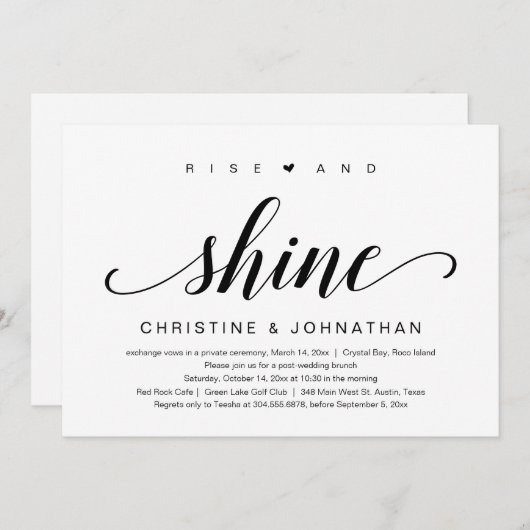 Toespraak en schijn, uitnodiging voor weddenschapp (Voorkant / Achterkant)