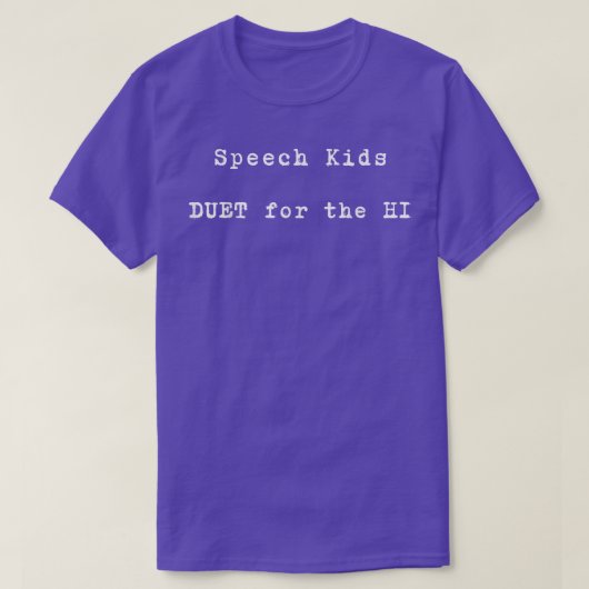 Toespraak Kinder DUET voor de HI Funny Speech Tour T-shirt (Design voorkant)