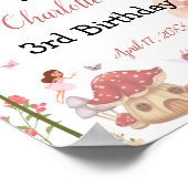 Toespraak Magical Garden Forest Birthday Welkom Poster (Hoek)