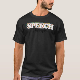 Toespraak Therapistische retro regenboog Juiste ui T-shirt