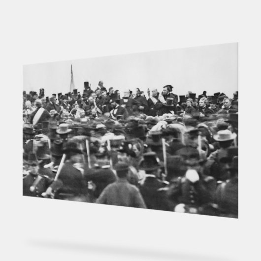 Toespraak van Abraham Lincoln in Gettysburg: Einde Acryl Bord (Hoek)