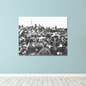 Toespraak van Abraham Lincoln in Gettysburg: Einde Canvas Afdruk (Insitu (Houten vloer))