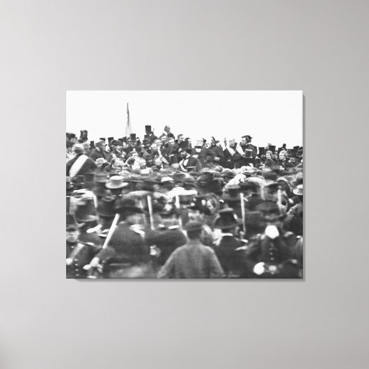 Toespraak van Abraham Lincoln in Gettysburg: Einde Canvas Afdruk (Voorkant)