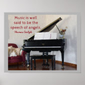 Toespraak van Angels - Citaat Thomas Carlyle - pri Poster (Voorkant)