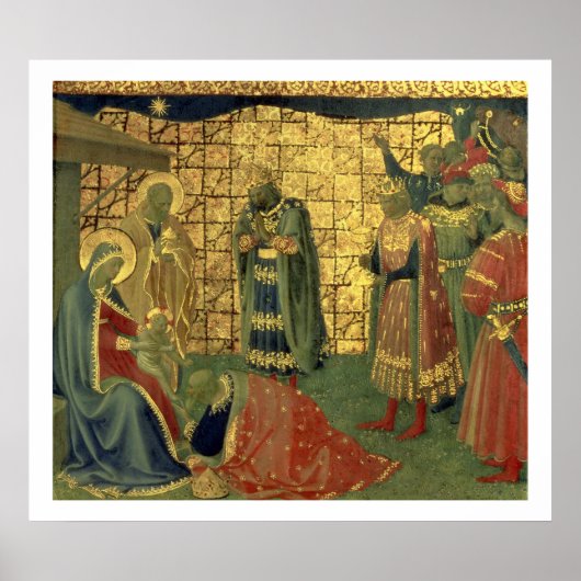 Toespraak van de Magi, detail van een predella rui Poster (Voorkant)
