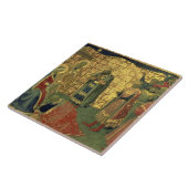 Toespraak van de Magi, detail van een predella rui Tegeltje (Zijkant)