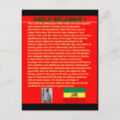 Toespraak van Haile Selassie tijdens de beroemde o Briefkaart (Voorkant)