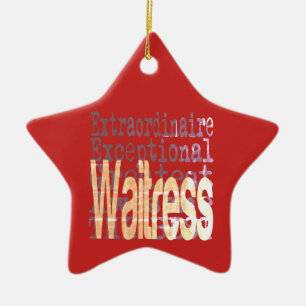 Toespraak van Waitress Keramisch Ornament