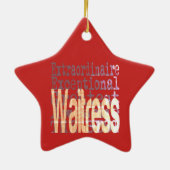 Toespraak van Waitress Keramisch Ornament (Achterkant)