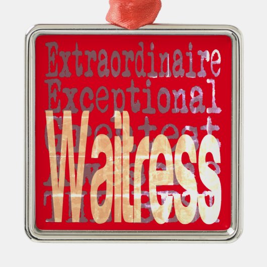 Toespraak van Waitress Metalen Ornament (Voorkant)