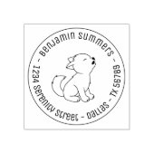 Toespraak Wolf Pup Ronde Rubberstempel (Afrduk)
