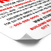 Toespraakballon, Duitse taalcursus Poster (Hoek)