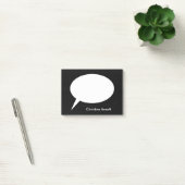 Toespraakballon met aangepaste naamtekst post-it® notes (Kantoor)
