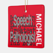 Toespraakpatholoog Extraordinaire CUSTOM Keramisch Ornament (Links)