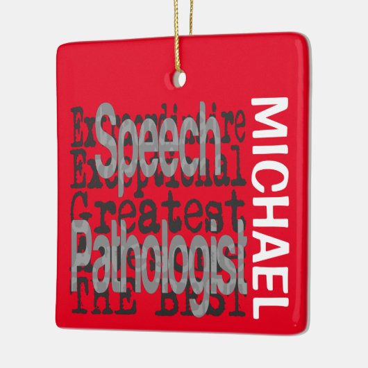 Toespraakpatholoog Extraordinaire CUSTOM Keramisch Ornament (Links)