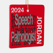 Toespraakpatholoog Extraordinaire CUSTOM Keramisch Ornament (Rechts)