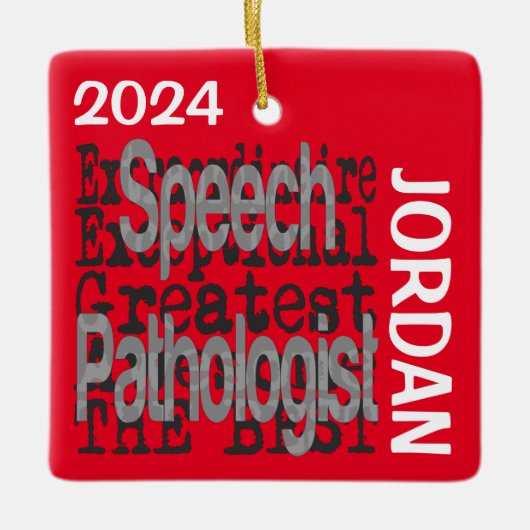 Toespraakpatholoog Extraordinaire CUSTOM Keramisch Ornament (Voorkant)