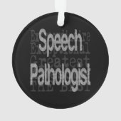 Toespraakpatholoog extraordinaire ornament (achterkant)