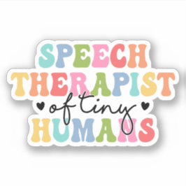 Toespraaktherapist van kleine mensen sticker