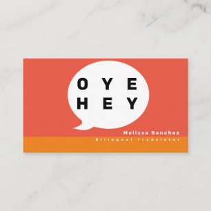 Toespraakvertaler Bilingual Language Teacher Visitekaartje