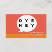 Toespraakvertaler Bilingual Language Teacher Visitekaartje (Voorkant)