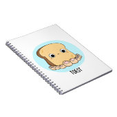 Toest Funny Toast met Toes Pun Notitieboek (Rechterzijde)