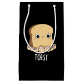 Toest Grappige Toast Met Tenen Pun Donker BG Klein Cadeauzakje (Voorkant)