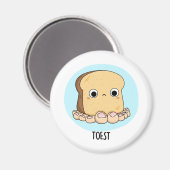 Toest Grappige Toast Met Tenen Pun Magneet (Voorkant / Achterkant)