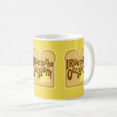 Toestaanslogan op toast-slogan koffiemok (Voorkant rechts)