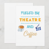 Toestand door theater- en coffieactrice-theater feestdagenkaart (Voorkant / Achterkant)