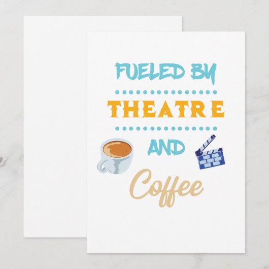 Toestand door theater- en coffieactrice-theater feestdagenkaart (Voorkant / Achterkant)